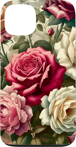 Vista 6 de Funda con diseño floral para iPhone 16 con diseño floral estilo victoriano