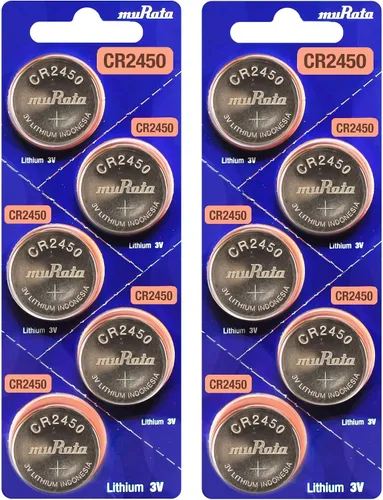 Vista 10 de Murata Batería CR2450 3V Litio Moneda Celda - Reemplaza Sony CR2450 (2 Baterías)