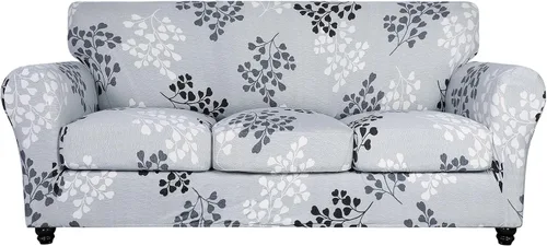Vista 49 de SearchI Funda elástica para sofá, funda para sillón de 2 piezas con funda de cojín separada para silla, protector de muebles lavable para sala