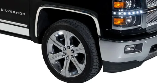 Vista 2 de Putco 97295 Kit de ajuste de guardabarros completo de acero inoxidable para Chevrolet Silverado