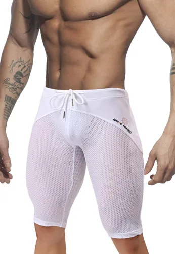 Vista 3 de MIZOK Pantalones cortos de entrenamiento de malla de secado rápido para hombre
