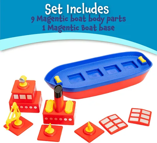 Vista 4 de POPULAR PLAYTHINGS Juguete magnético de baño Build-a-Boat