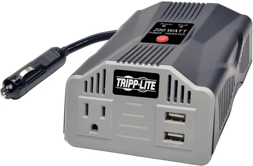 Vista 8 de Tripp Lite (PV100USB) Inversor de potencia de auto de 100 vatios, con 1 salida y 2 puertos de carga USB, inversor automático, ultracompacto. 100 W +
