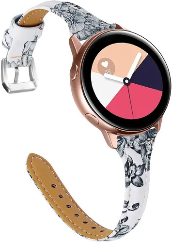 Vista 27 de JOYOZY Correa de cuero compatible con Samsung Galaxy Watch 6/7/FE/5/4 de 40 mm, 44 mm, Active (40 mm)/2 (40 mm) (44 mm), correa de muñeca delgada