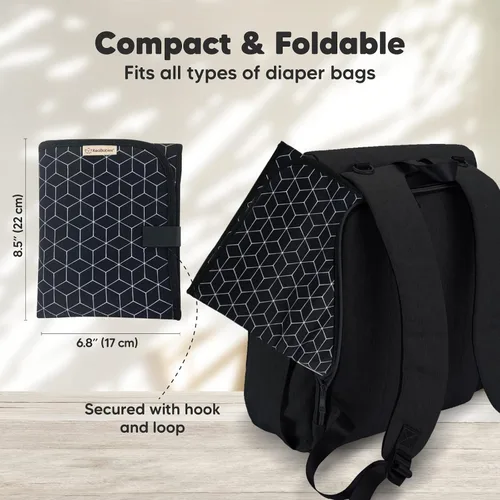 Vista 2 de KeaBabies Cambiador de pañales portátil - Cambiador de pañales plegable impermeable - Cambiador de pañales de viaje - Cambiador de pañales ligero