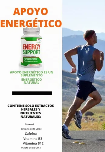 Vista 9 de Apoyo Energético Natural 30 Cápsulas
