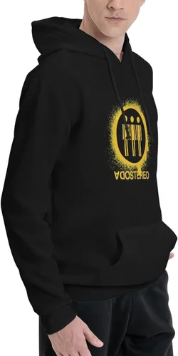 Vista 2 de furno Soda Stereo Hoodie Man's Casual Athletic Workout Pullover Hooded Sweatshirt With Pockets