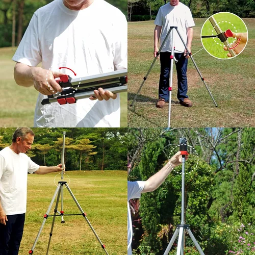 Vista 6 de Eden 94152 PRO - Trípode telescópico de peso pesado (5.37 libras) Aspersor de accionamiento turbo multipatrón, con kit de inicio de conexión rápida