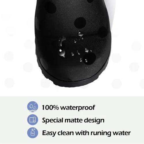 Vista 5 de PENNYSUE Botas de lluvia impermeables para mujer botines Chelsea cortos antideslizantes