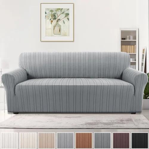 Vista 19 de H.VERSAILTEX Fundas de Loveseat de Alta Elasticidad, Funda de Sofá de 1 Pieza Antideslizante con Parte Inferior Elástica, Fundas de Sofá Gruesas