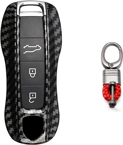 Vista 10 de Xotic Tech - Carcasa rígida de ABS con llavero, compatible con Porsche Cayenne, Panamera, Boxster, Cayman Carrera 918 Spyder Macan, llave