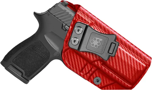 Vista 9 de Amberide IWB Kydex Holster for SIG Sauer P320 Carry/Compact / M18, Concealed Carry, No Optic/No Laser, Adjustable Cant, Secure Retention, Made in