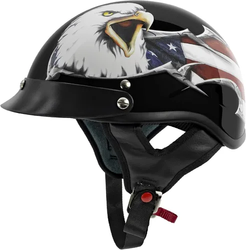 Vista 7 de VCAN Cruiser Patriotic Eagle USA Graphics - Casco para motocicleta