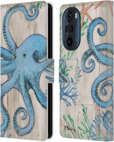 Vista 8 de Head Case Designs Officially Licensed Paul Brent Agate Mermaid Coastal Leather Book Wallet Case Cover Compatible with Motorola Edge 30