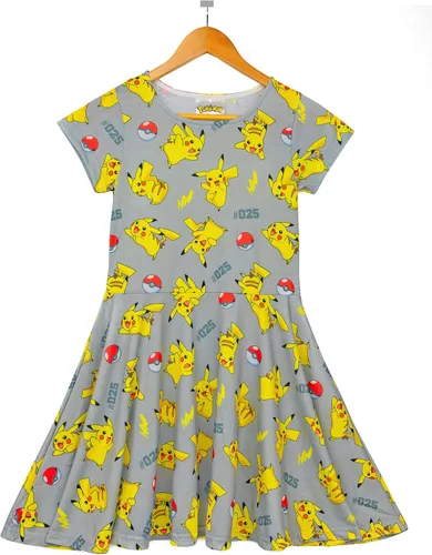 Vista 6 de Pokemon Pikachu - Vestido de manga corta para niñas