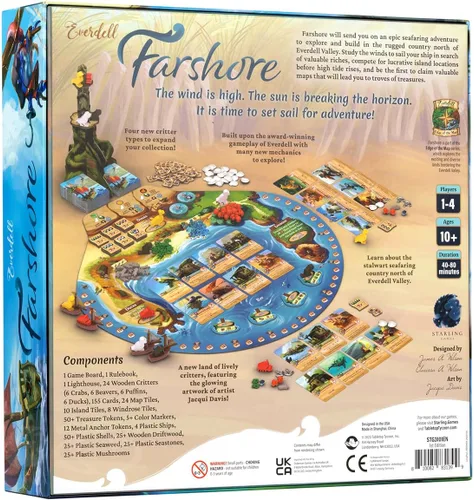 Vista 2 de Everdell Farshore Collector's Edition Juego de mesa Juego de estrategia independiente Aventura marinera de 1 a 4 jugadores en el mundo