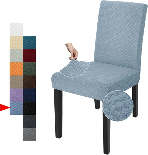 Vista 57 de YEMYHOM Funda elástica para silla con respaldo de 1 pieza con diseño jacquard más reciente, funda para silla con respaldo antideslizante, protector