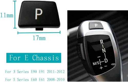 Vista 4 de Pomo de palanca de cambios de repuesto compatible con BMW Serie 3 E90 E91 2011-2012/5 Series E60 E61 2008-2010