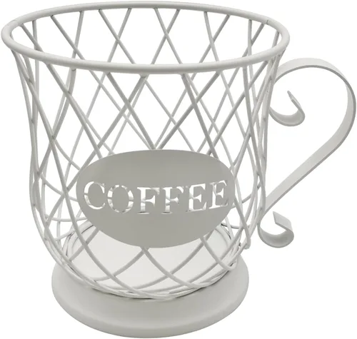 Vista 8 de Cesta de almacenamiento de cápsulas de café, organizador de gran capacidad para portavasos K Sturdy Iron Coffee Pod Organizer,Versatile Pods