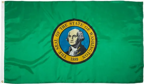 Vista 18 de FlagSource Bandera del estado de Alabama, material de nailon 200D con certificación FMAA, resistente, fabricada en Estados Unidos, resistente a