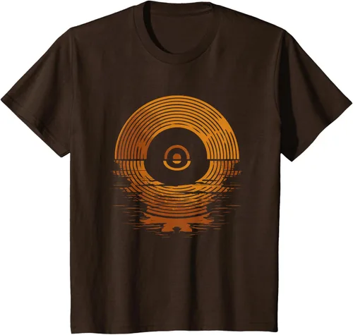 Vista 46 de Vinyl LP Records - Camiseta de vinilo Sunset Negro