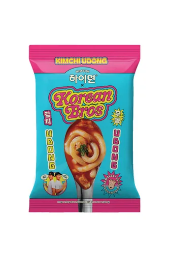 Vista 7 de Korean Bros Kimchi Udong (23.17 oz) Fideos salteados coreanos picantes