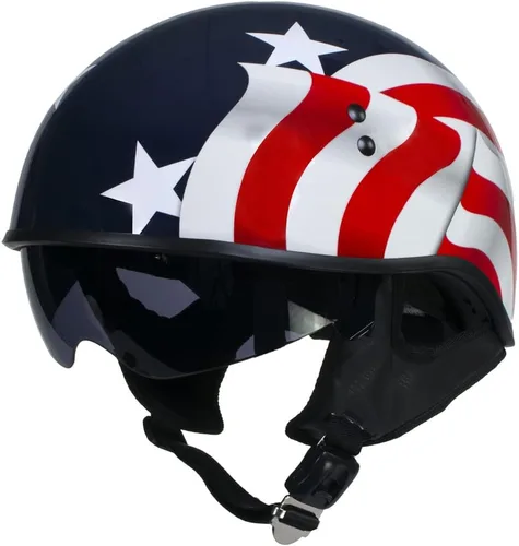 Vista 15 de Hot Leathers Avanzado Moto DOT Skull Cap Classic Half Cascos Biker HLD HLT