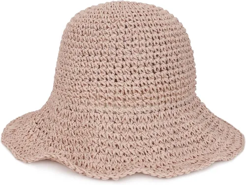 Vista 9 de Sombrero de paja para mujer, plegable, plegable, de ala ancha, para verano, playa, sombrero de ganchillo