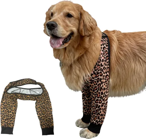 Vista 14 de Dog Elbow Protector Long Sleeve Front Leg Cover Black L Black Waterproof (Pad Upgrade)