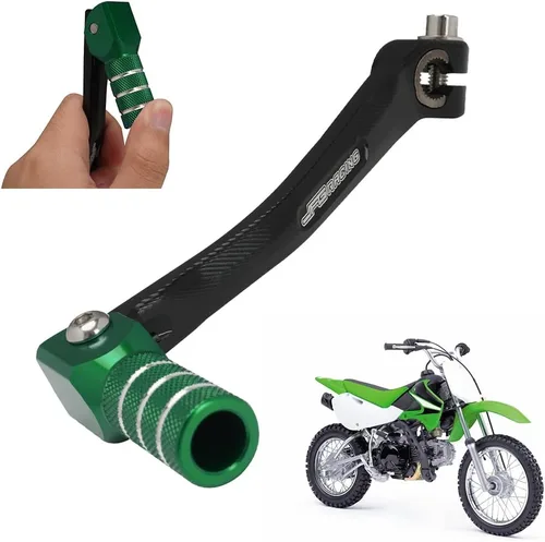 Vista 12 de JFG RACING Palanca de cambio plegable para motocicleta, pedal CNC universal para CRF XR RM KX KLX TTR PW SSR Apollo TAO TAO SDG 50cc - 125cc Dirt