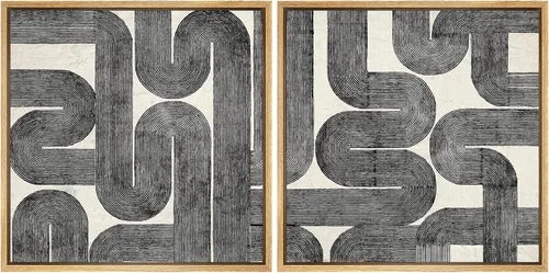 Vista 48 de SIGNFORD Impresión en Lienzo Enmarcado Arte de Pared Art Nouveau Lago de Cisnes Elegantes Ilustraciones de Aves Acuáticas Moderno Boho Naturaleza