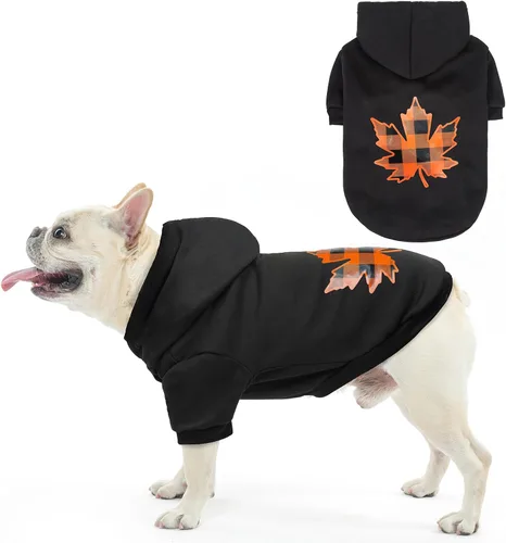 Vista 9 de SCENEREAL Sudaderas con capucha de seguridad para perros de tamaño pequeño, mediano y grande, ropa de felpa cepillada con gorro, abrigo de algodón