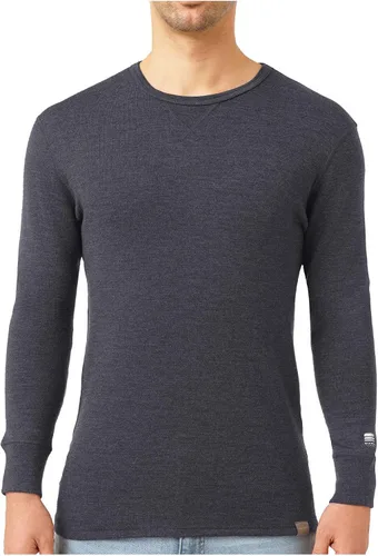 Vista 7 de MERIWOOL - Camisa térmica de manga larga para hombre, 100% lana merina, peso pesado 400g Verde militar