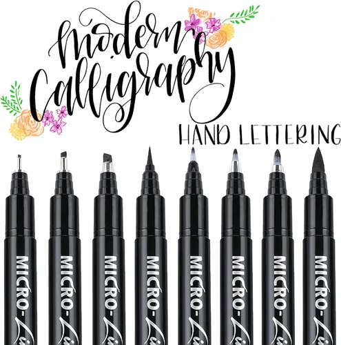 Vista 7 de Dyvicl Bolígrafos de letras de mano, pinceles de caligrafía, marcadores artísticos para principiantes, escribir, dibujar, ilustrar, álbumes