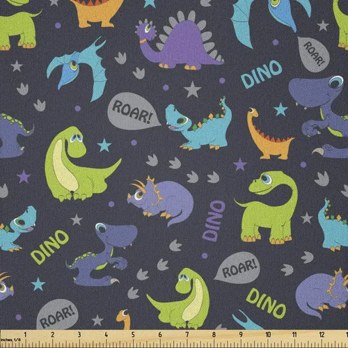 Vista 116 de Lunarable Tela de animales de The Yard, caras de gato y perro, mejores amigos, Bulldog Beagle, Labrador, Calico Kitty impresión, tela de satén