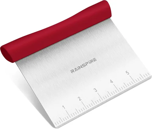 Vista 28 de Raspador de banco de acero inoxidable multiusos para batidora de masa y cortador de pastelería