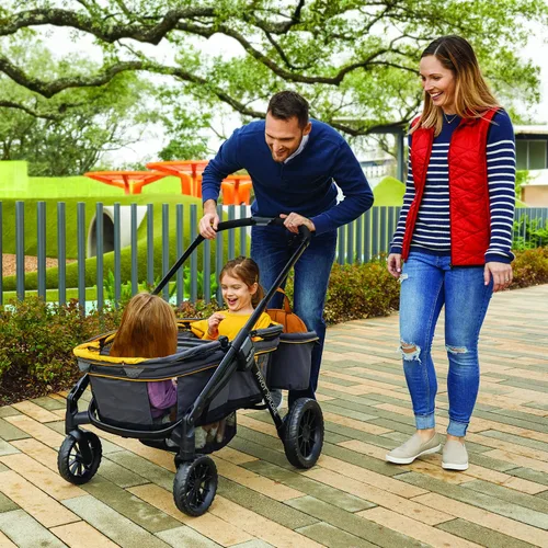 Vista 9 de Evenflo Pivot Xplore Cochecito estilo carrito todoterreno (Gris Aventurero)