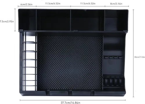 Vista 2 de Organizador de herramientas de peluquería, suministros de cosmetología, soporte para cepillo de pelo, tijeras, afeitadora, artículos esenciales