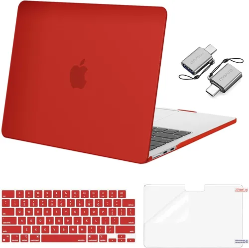 Vista 14 de Mosiso Funda para MacBook Air de 13 y 13.6 pulgadas, 2024, 2023 y 2022, M3 A3113, M2 A2681, Touch ID, carcasa rígida, cubierta de teclado, protector