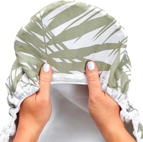 Vista 6 de Funda y almohadilla para tabla de planchar, 15 x 54 pulgadas, tamaño estándar, resistente, diseño de impresión de palma blanca