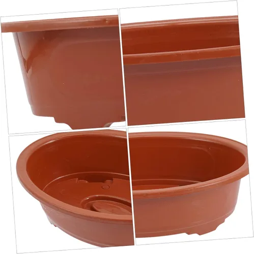 Vista 8 de HANABASS 4 macetas de plástico para decoración de habitación, macetas de jardín para interiores y exteriores, bonsái, macetas de plástico