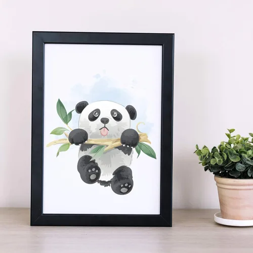 Vista 4 de Arte decorativo de pared de animales para bebé, diseño de panda de safari en la selva, decoración de pared para habitación de niños y niñas