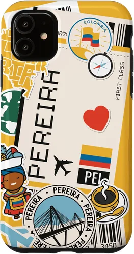 Vista 8 de Flight Boarding Pass Tag Label to Destination Pereira Case for iPhone 16