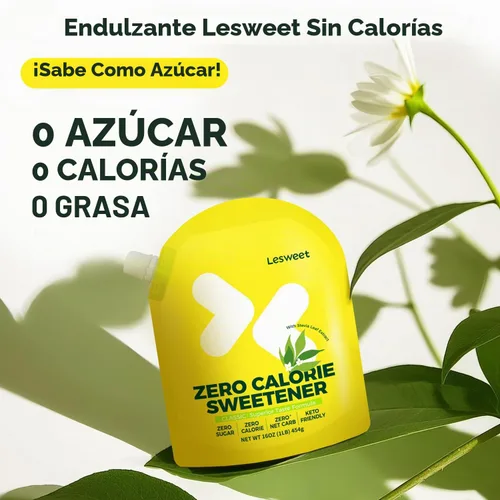 Vista 7 de Lesweet Edulcorante cero calorías, edulcorante de eritritol, sustituto de azúcar granulado, con extracto de stevia, apto para dieta cetogénica, sin