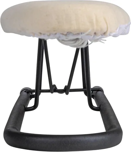 Vista 5 de Household Essentials Tabla de planchar con funda para accesorios, parte superior de plástico, almohadilla de espuma y funda de algodón natural