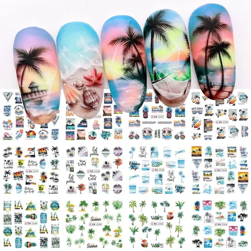 Vista 8 de SINSEN Calcomanías de arte de uñas de mariposa, mariposas coloridas de primavera y verano, bonitas decoraciones de arte de uñas para mujeres