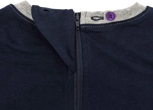 Vista 4 de Ropa adaptativa especial de los niños para los niños con las necesidades especiales, mono corto de la espalda de la cremallera de la pierna