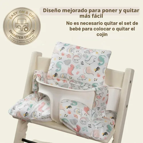 Vista 2 de Stokke Tripp Trapp - Juego de cojines impermeables y compatibles, fáciles de limpiar, hechos de tela de Corea, 100% algodón, juego de cojines