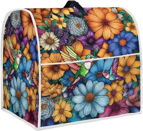 Vista 41 de Funda para batidora con estampado de girasol y bandera americana, cubierta protectora contra el polvo, adecuada para la mayoría de los modelos