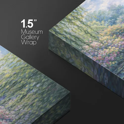 Vista 115 de wall26 Prado con álamos por Claude Monet - Arte moderno impresionista, arte en lienzo para el hogar, 12 x 18 pulgadas
